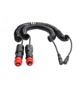 dc5.5*2.5mm female to Assembly of dual-purpose European car adapter spring cable